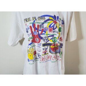 Vintage 1995 Oklahoma City Memorial T-Shirt Large By Fruit Of The Loom Cotton Si